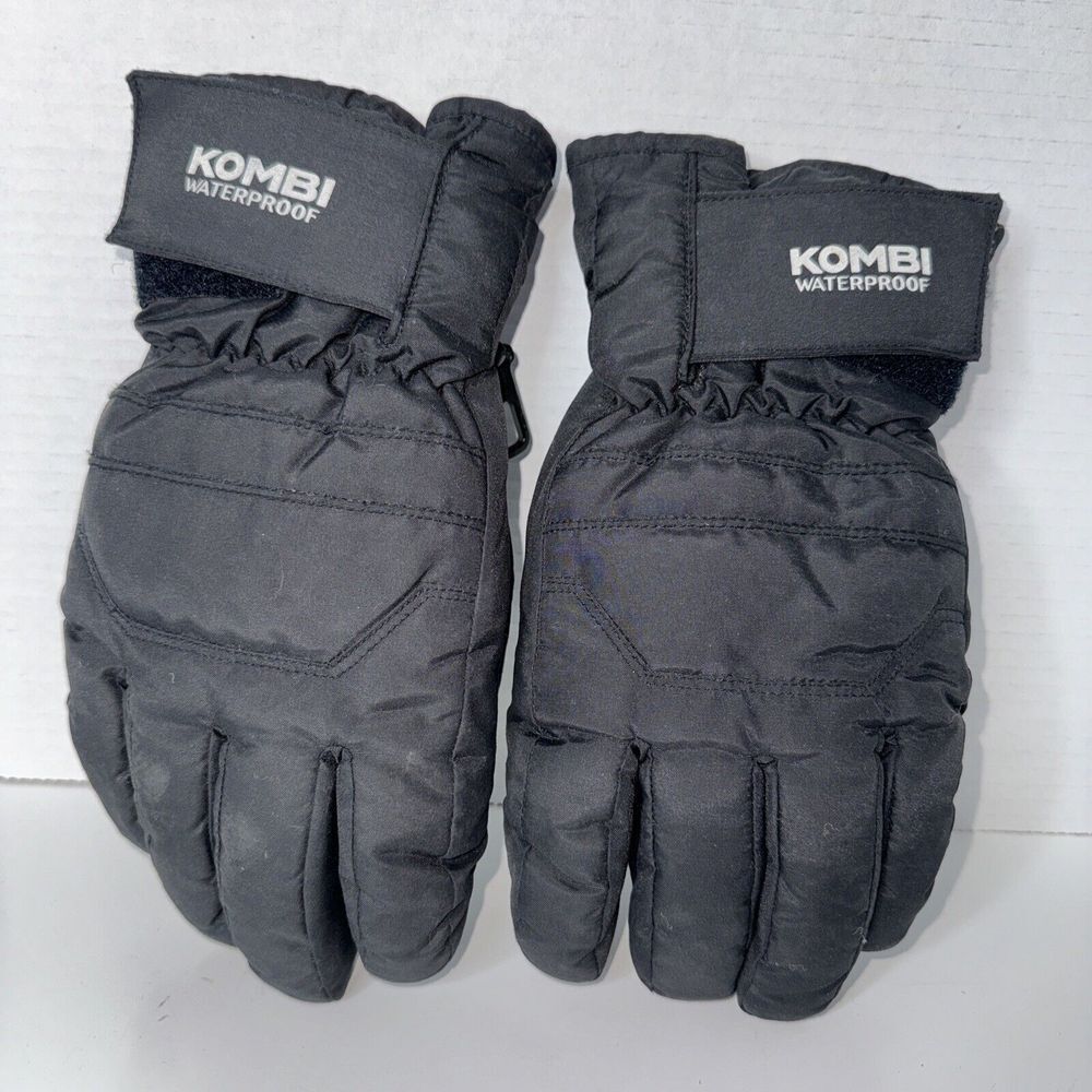 Kombi Waterproof Winter Gloves Unisex L Black Thinsulate Insulated Ski Snow